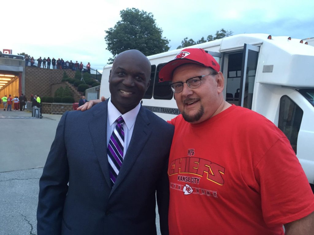 Bill Nagy (left) with Todd Bowles